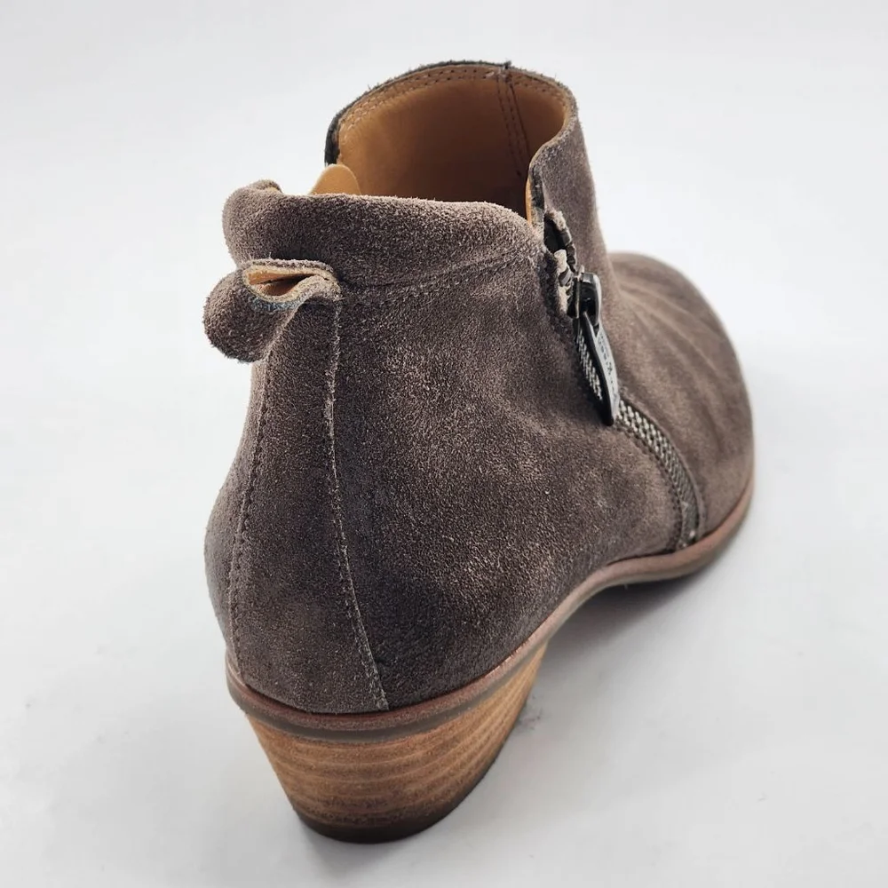 PAUL GREEN Jillian‎ Taupe Brown Suede Ankle Boots & Booties 6